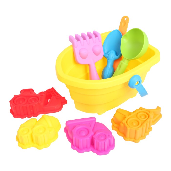 Песочный набор "Кораблик", 10 предметов, МИКС