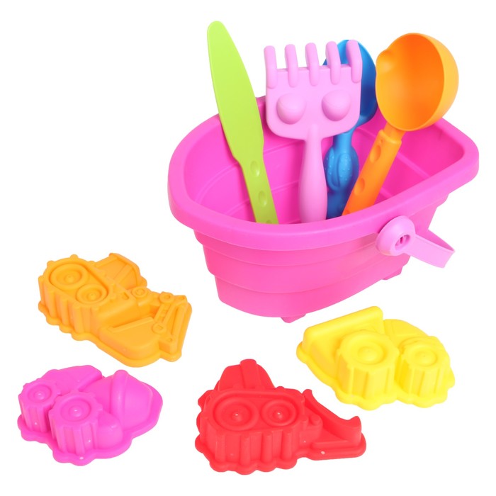 Песочный набор "Кораблик", 10 предметов, МИКС