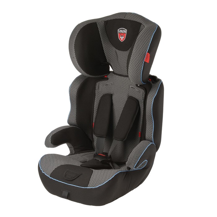 Автокресло-бустер «Лазурит Mini», группа 1-2-3, цвет серый/чёрный