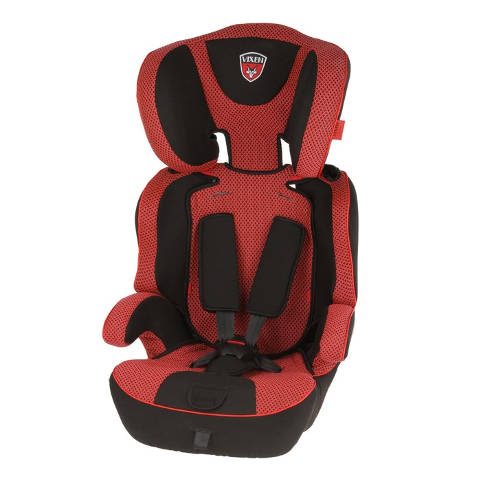 Автокресло-бустер «Лазурит Mini», группа 1-2-3, цвет красный/чёрный