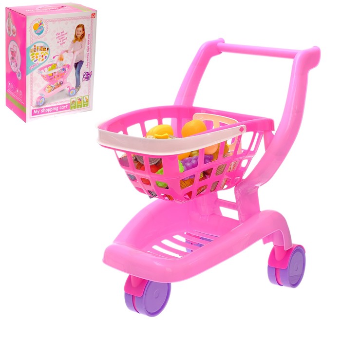 Игровой набор "Тележка с продуктами", 25 предметов