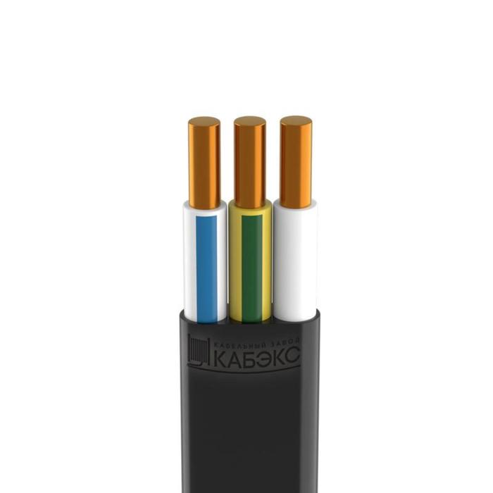 Кабель "Кабэкс", ВВГ-Пнг(А)-LS, 3х6 мм2, бухта 50 м, черный
