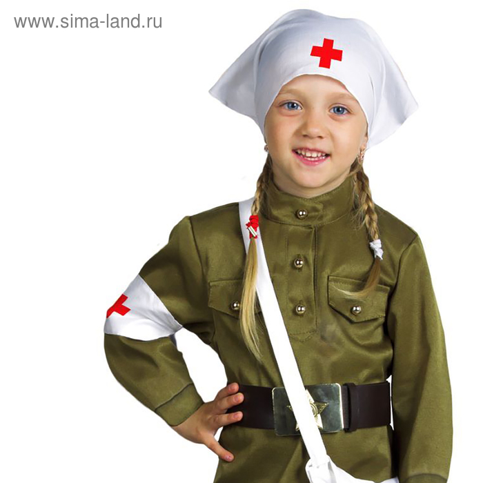 фото Повязка «медсестра», белая с крестом страна карнавалия