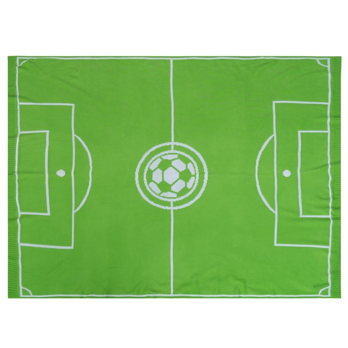 Вязаный плед "Этель" Поле (вид 2), размер 110х140 см, цвет зелёный