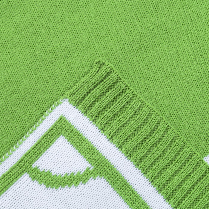 Вязаный плед "Этель" Поле (вид 2), размер 110х140 см, цвет зелёный