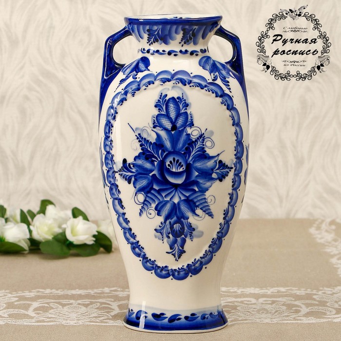 Ваза «Пикассо», 29 см, гжель