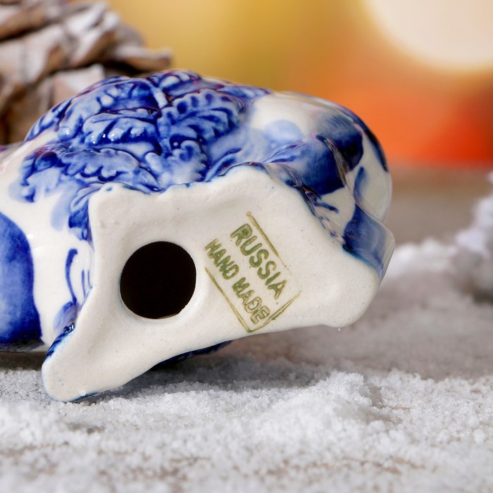 Сувенир «Кабан Макар», 5 см, гжель