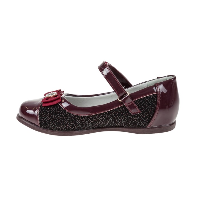 Туфли школьные для девочки SC-21448 (бордовый) (р. 32)