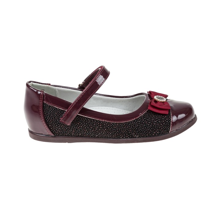 Туфли школьные для девочки SC-21448 (бордовый) (р. 32)