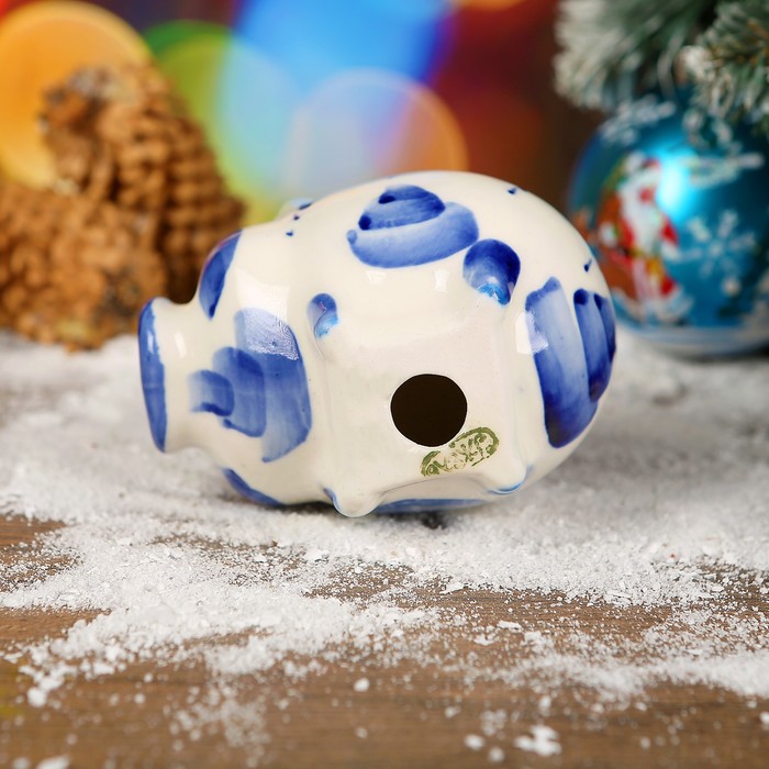 Сувенир «Свинка Даша», 6,5 см, гжель