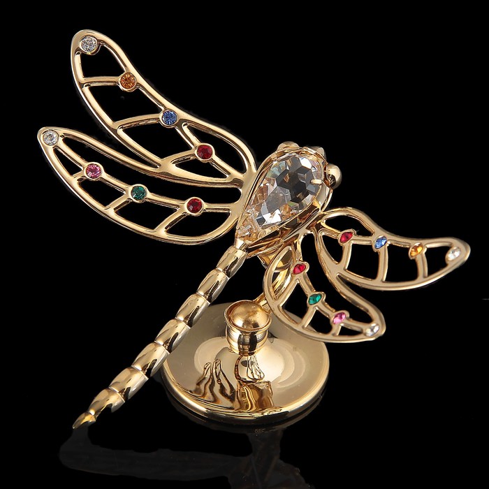 Сувенир «Стрекоза», 9×7×5,5 см, с кристаллами Сваровски