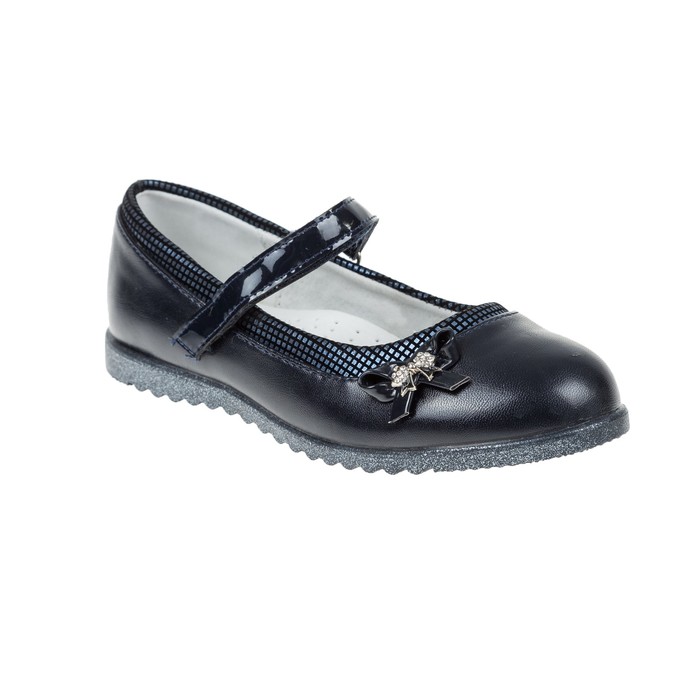Туфли школьные для девочки SC-21452 (синий) (р. 35)
