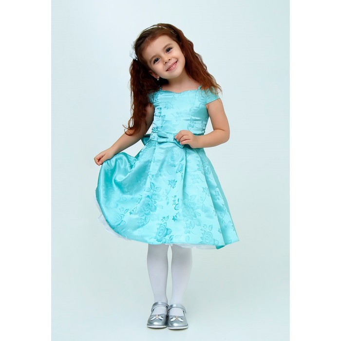 Платье нарядное для девочки, рост 104 см, цвет ментоловый 1Н23-4