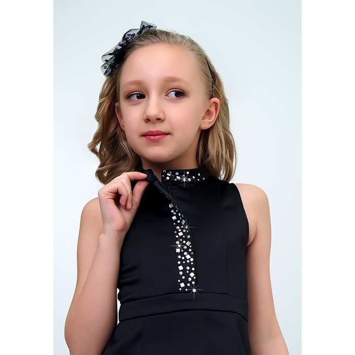 Платье нарядное для девочки, рост 146 см, цвет чёрный 2Н64-5