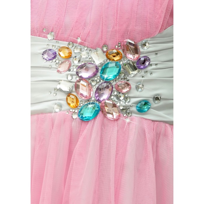 Платье нарядное для девочки+болеро, рост 134 см, цвет розовый 2Н9-10