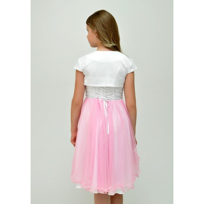 Платье нарядное для девочки+болеро, рост 152 см, цвет розовый 2Н9-10