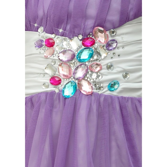 Платье нарядное для девочки+болеро, рост 152 см, цвет сиреневый 2Н9-9