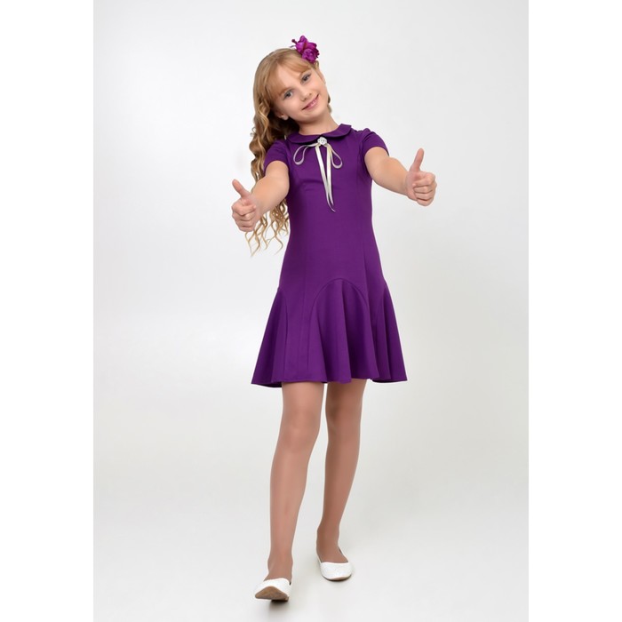 Платье нарядное для девочки, рост 134 см, цвет фиолетовый 2Т29-4