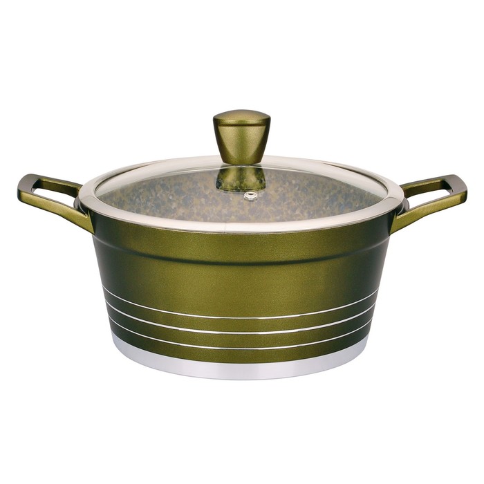 Кастрюля 6,3 л GREEN STONE с гранитным покрытием