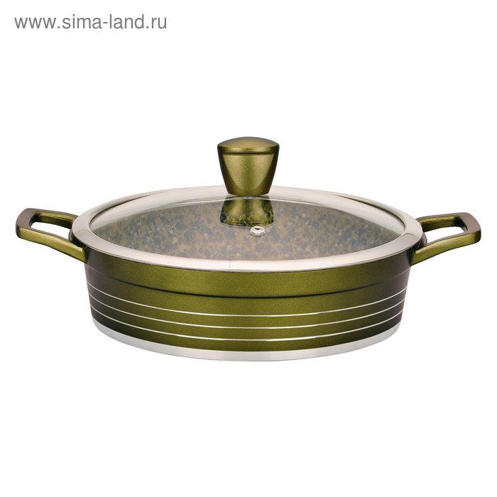   Сима-Ленд Сотейник 5,5 л GREEN STONE с гранитным покрытием