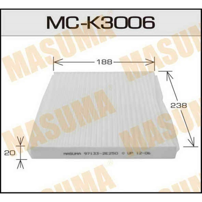 Фильтр салонный  Masuma MCK3006
