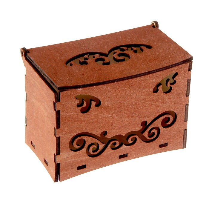 Шкатулка фанера "Узор" (набор 6 деталей) 11,5х6х8 см