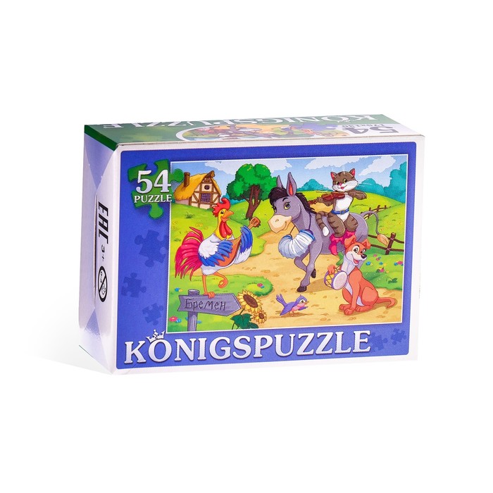 Пазл "Лучшие зарубежные сказки", 54 элемента, МИКС