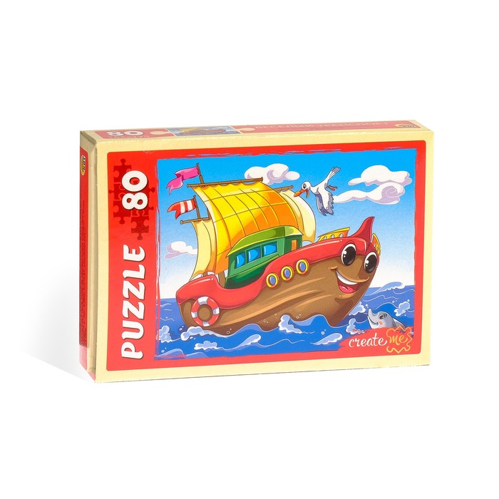 Пазл "Веселый транспорт", 80 элементов, МИКС