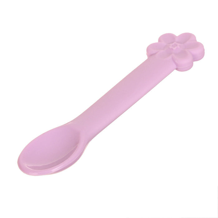 Ложка детская силиконовая «Цветочек», от 5 мес., цвета МИКС