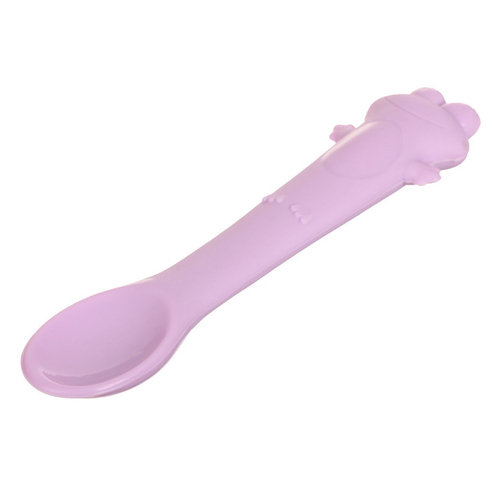 Ложка детская силиконовая «Лягушонок», от 5 мес., цвета МИКС