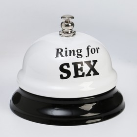 Звонок настольный 'Ring for a sex', 7.5х7.5х6.5 см, белый Ош