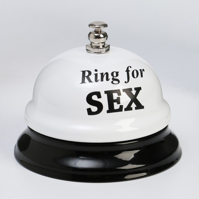Звонок настольный "Ring for a sex", 7.5 х 7.5 х 6.5 см, белый