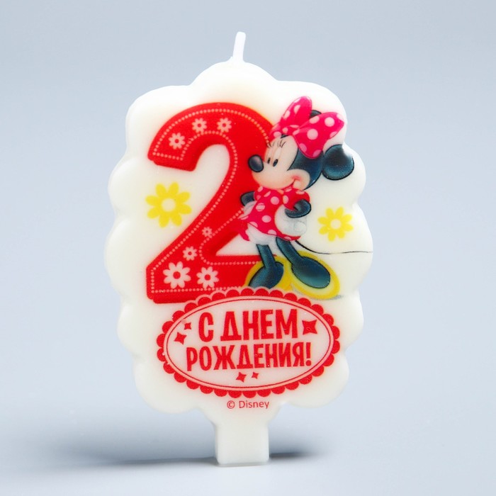 Свеча в торт Дисней 2 "С Днем Рождения", Минни Маус