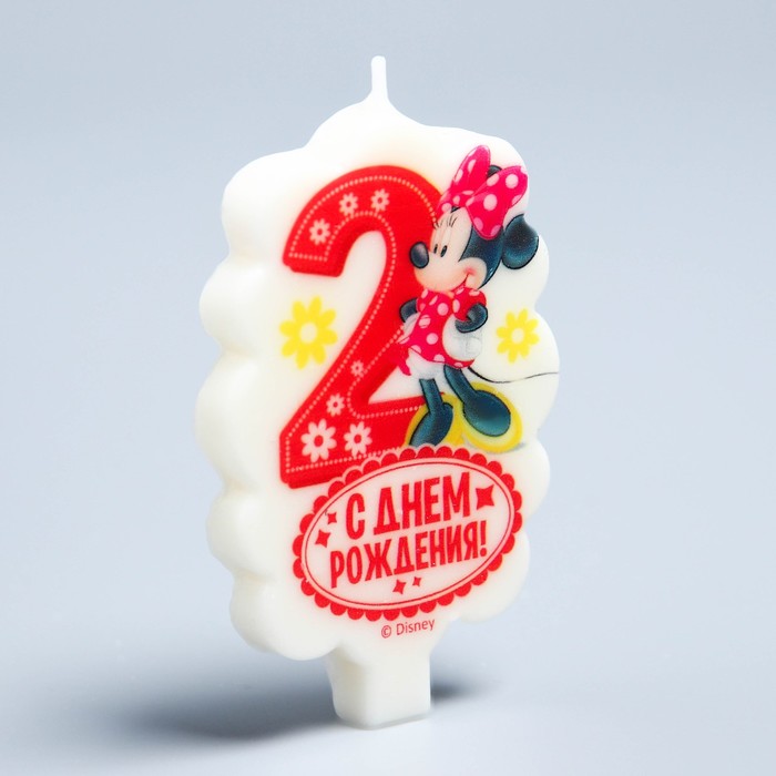 Свеча в торт Дисней 2 "С Днем Рождения", Минни Маус