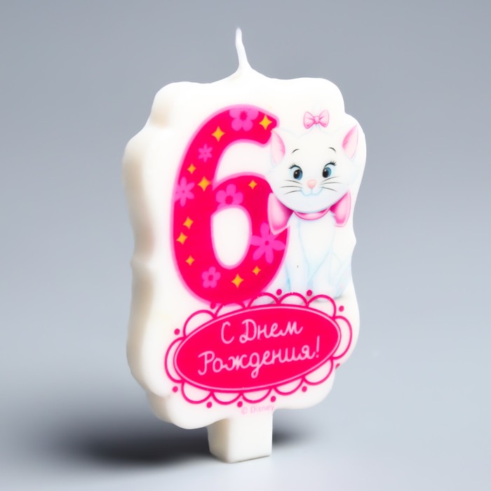 Свеча в торт Дисней 6 "С Днем Рождения", Коты аристократы