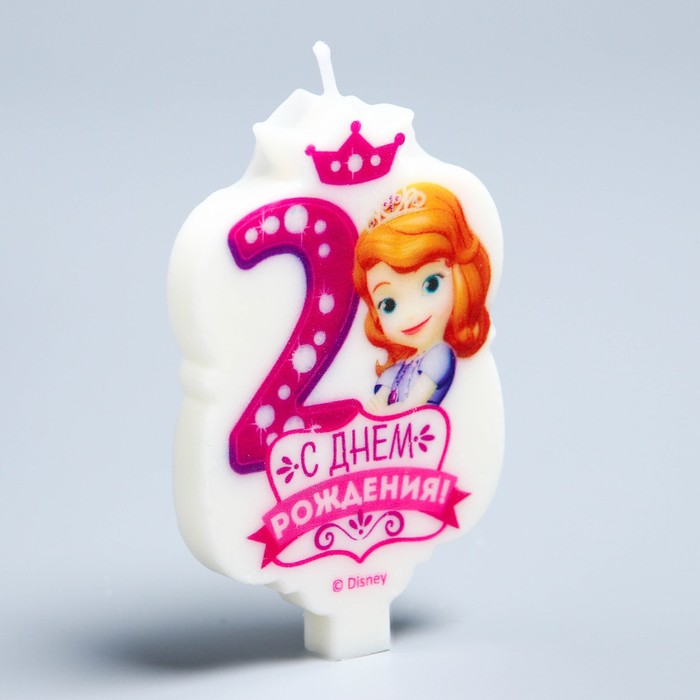 Свеча в торт Дисней 2 "С Днем Рождения", София Прекрасная