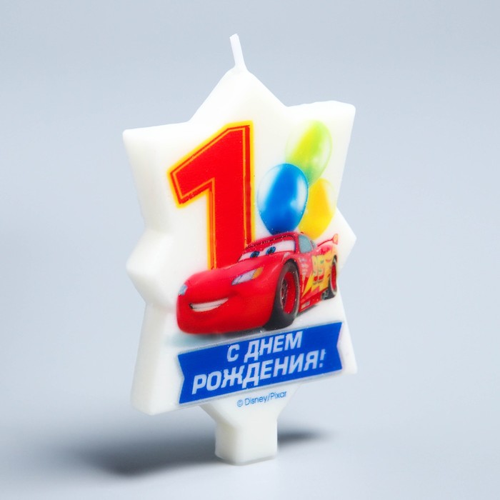 Свеча в торт Дисней 1 "С Днем Рождения", Тачки