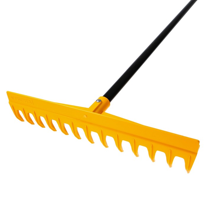 Грабли прямые, прямой зубец, 13 зубцов, пластик, металлический черенок, «Профи»