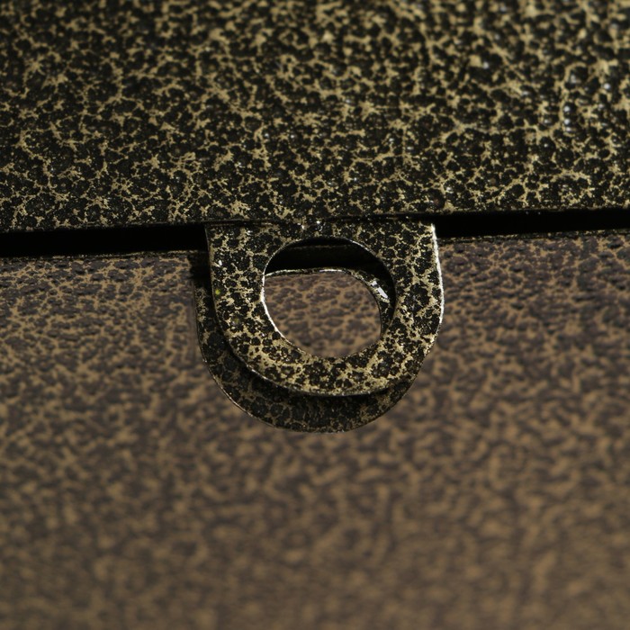 Ящик почтовый «Горизонталь», горизонтальный, без замка (с петлёй), квадратный, бронзовый