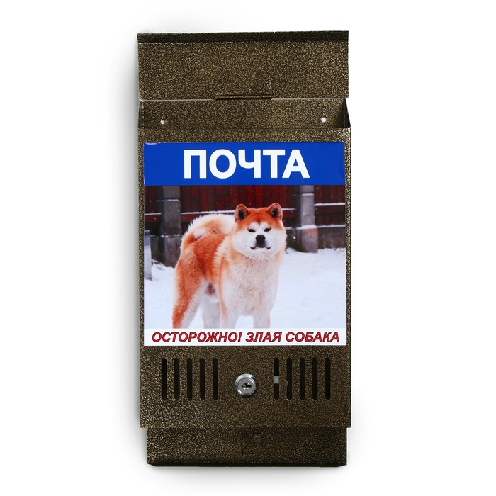 фото Ящик почтовый с замком, вертикальный, бронза, картинка микс