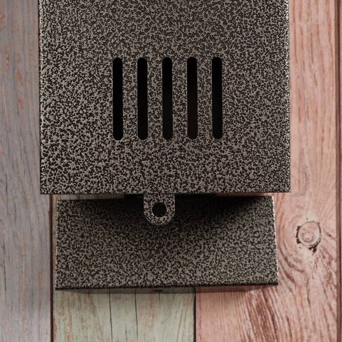 Ящик почтовый «Вертикаль», вертикальный, без замка (с петлёй), узкий, серебристый