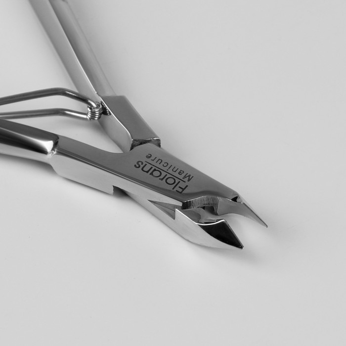Кусачки маникюрные, одинарная пружина, 10см, рабочая область-5мм, цвет серебристый