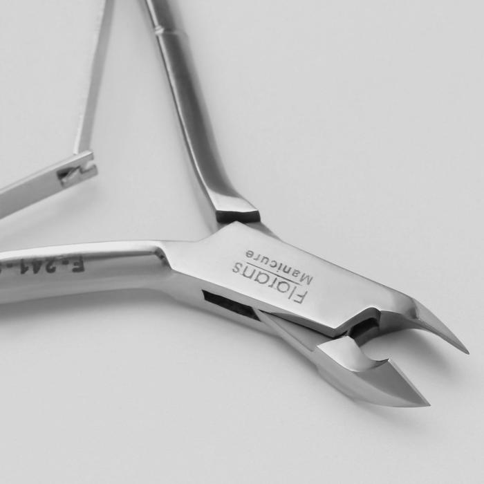 Кусачки маникюрные, двойная пружина,10,5см, рабочая область-4мм, цвет серебристый