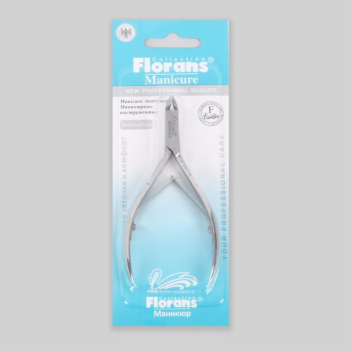 Кусачки маникюрные, двойная пружина,10,5см, рабочая область-4мм, цвет серебристый