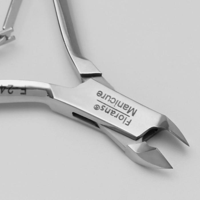 Кусачки маникюрные, двойная пружина,10см, рабочая область-5мм, цвет серебристый