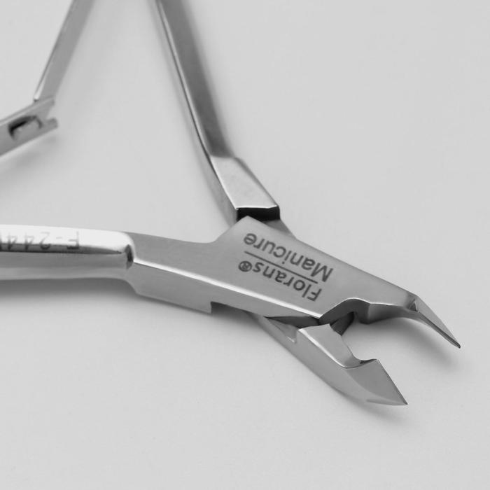 Кусачки маникюрные, двойная пружина, 10см, рабочая область-6мм, цвет серебристый