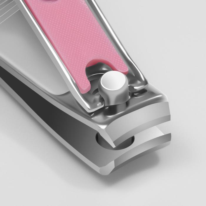 Кусачки-книпсер маникюрные, с встроенной лазерной пилкой, 6(±0,5)см, цвет серебристый