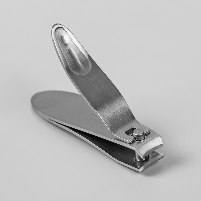 Кусачки-книпсер маникюрные, 6,5(±0,5)см, цвет матовый серебристый