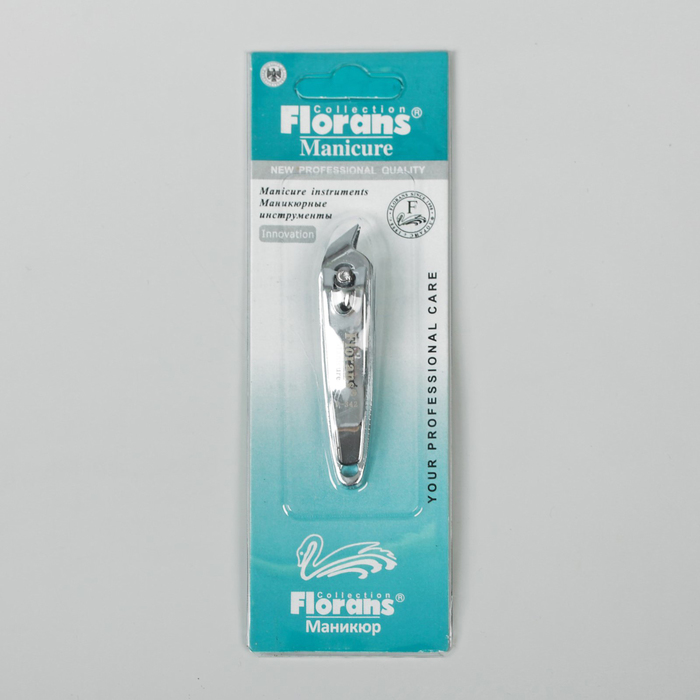 Кусачки-книпсер маникюрные, скошенные, 6(±0,5)см, цвет серебристый