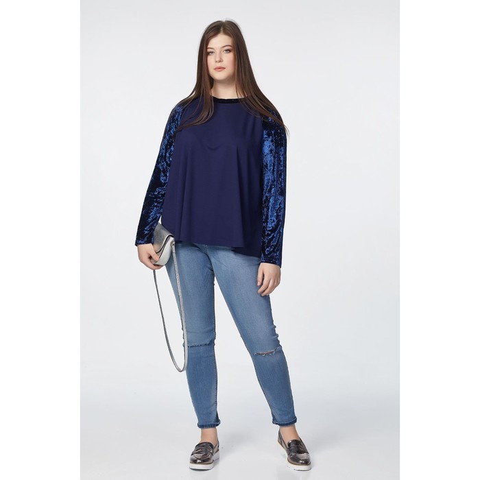 Джемпер женский, размер 54, цвет тёмно-синий 2-523-08